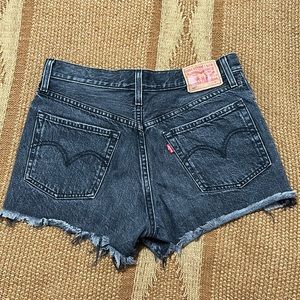 Levi dark gray denim shorts